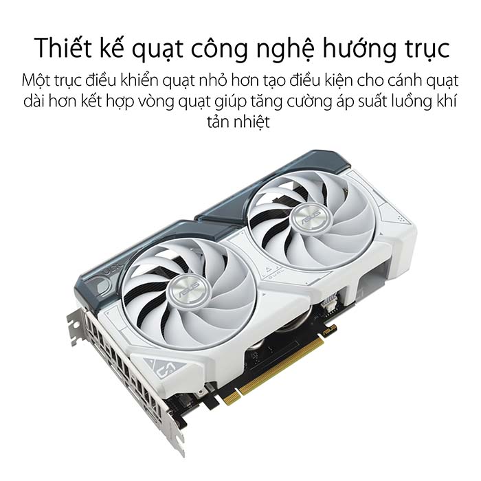 TNC Store - Card Màn Hình ASUS DUAL RTX4060 8G WHITE Màu Trắng